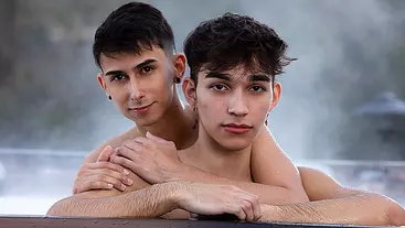 Twink dudes Kai Locks and Dylan Matthews are having sex