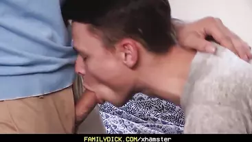 FamilyDick Cute tiny bottom boy woken up by sexy daddy