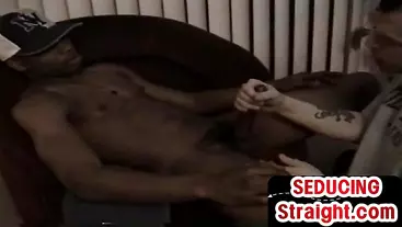 Seduced Black str8 stud sucks and gets sucked by amateur gay