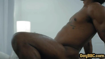 Black jock pounding handsome BBC lover with big dick