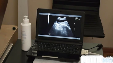 Petite twink fucked on ultrasound in voyeurs infirmary