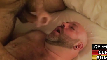 Fat and hairy German amateur DILF gets fucked by studs cock