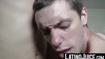 LatinoJuice.com - Uber - Sensual guy Uber became a slave to intense ass pounding from two horny strangers