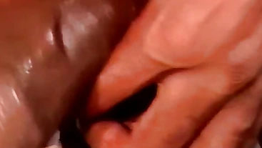 BBC homosexual masturbates and cums in fat gays mouth