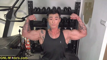 Big Muscle Rocky Bodybuilder shows us what his made of!