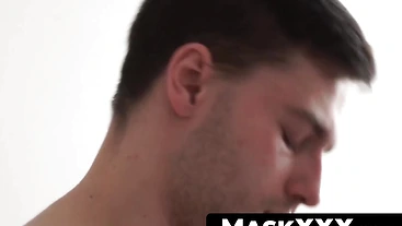 MaskXXX.com - Yummy gay stallion's muscle show and solo cock jerking