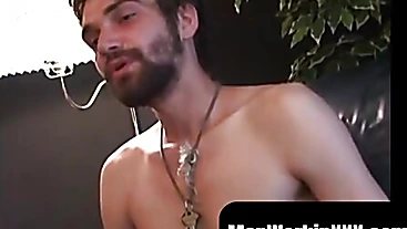 MenWorkinXXX.com - Deviant cock drips cum after an intense solo play