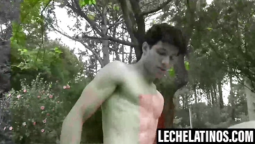 LecheLatinos.com - I let tattooed Ayun jerk and swallow my giant penis