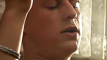 Muscular Keith Ledger puts on a hot cock stroking and chainsmoking show