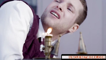 SayUncleNetwork.com - Naughty twink spanked and raw fucked for his bad behavior