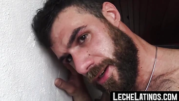 LecheLatinos.com - Bearded Latino's raw, intense anal pounding by his aggressive lovers