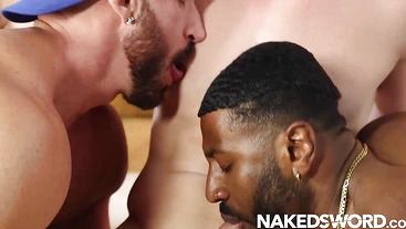 NAKEDSWORD Braxton Cruz And Travis Connor 3way Raw Fuck Train