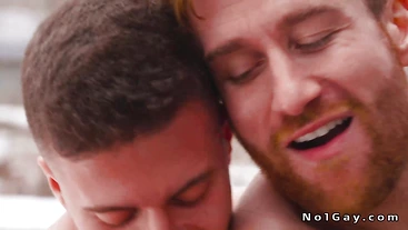 Muscle gays Clark Delgaty and Olivier Robert outdoor anal action with syrup fetish
