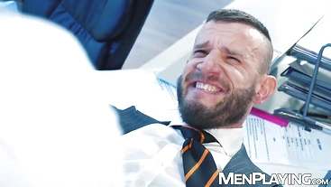 Businessman Damon Heart raw destroys Ridicks tight hairy asshole