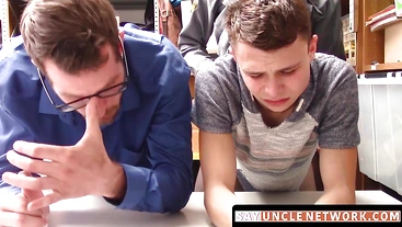 SayUncleNetwork.com - DP fucked twink punished for stealing with a raw daddy fuck