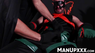 Restrained Gio Carrera eagerly obeys to his perv captor Marco Lorenzo