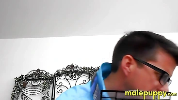 POV of kinky babysitter Jeff Drizzle putting make up on you