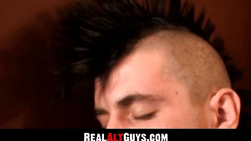 RealAltGuys.com - Tattooed punker strokes his big hard cock solo with intense pleasure