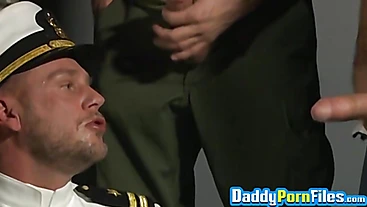Army orgy with plenty of high ranking hunks going in as well