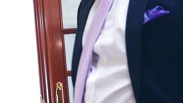 Suited Denis Vega anal pounds his boss Salvador Mendozas tight ass