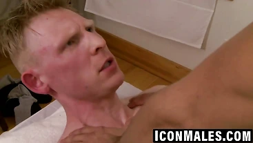 Horny Brock takes Robâs big hard cock deep in his ass