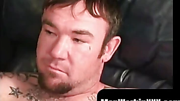 MenWorkinXXX.com - Hairy fat cutie pulls on his sweet dick until it gets hard and throbbing
