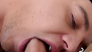 Smoking tattooed twink indulges in wild bareback fucking