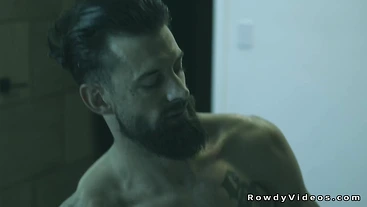 Roman Todd brings unhomed Alpha Wolfe home for gay anal sex
