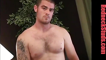 Straight worker strips down and jacks his Married Dick@RoughHairy