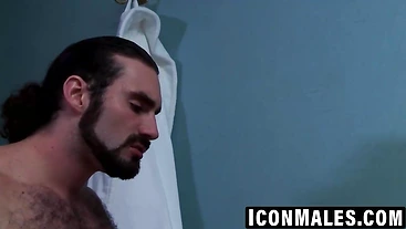 Ty slides his cock into Dirk's tight ass with slow thrusts