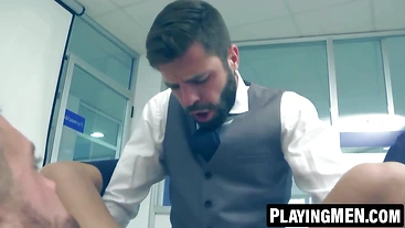 PlayingMen.com - Hector De Silva shoots load in Emir Boscatto's tight ass