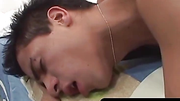 OTBXXX.com - Young Latino twink cums while being barebacked by lover deeply