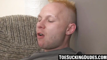 Bottom bitch licks feet then takes double penetration
