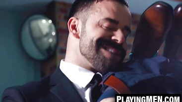 PlayingMen.com - Teddy Torres and Only Matt's rough ass rimming and shoving