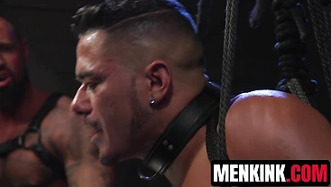 Muscled Michael Roman takes -Censored- by fucking Cesar Xes bound holes
