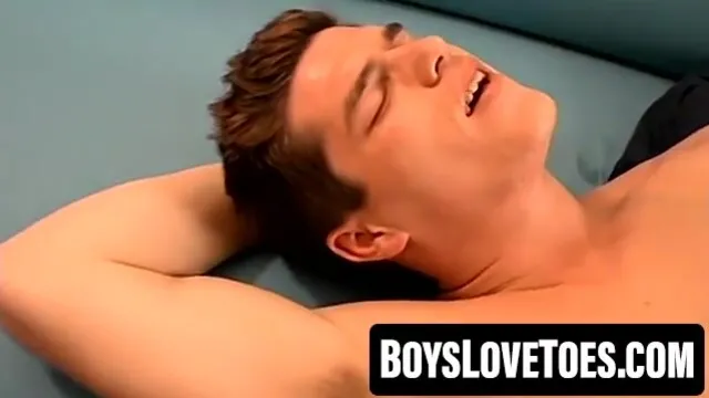 Fat guy gets feet tickled while taking rough anal pounding