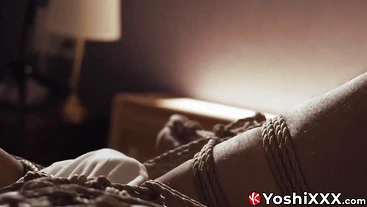 This time Yoshi Kawasaki asked a shibari master Encho to bind him tight