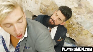 PlayingMen.com - Blowjob and wet anal with Justin Jett and Mika Ayden