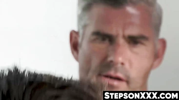 Barebacking stepson Harlen Quindel ends with deep creampie