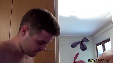 BoyPissing: Damon Archer Gets His Hole Worked And Face Covered In Piss By Dustin Fitch