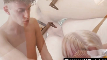 Danny Junior gets a sensual massage from John's hands