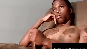 Amateur black guy loses to two experienced mature guys in a wild threesome