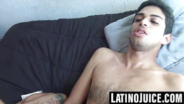 Latinos Kendro and Ivan savor every inch of my giant boner