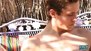 ZackRandall: Handsome Derrick Dickem Strokes His Juicy Cock Under The Sun