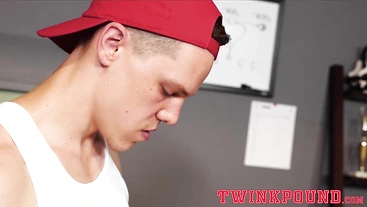 Jack Savvy impressed his meaty coach Mark Lax with barebacking skills