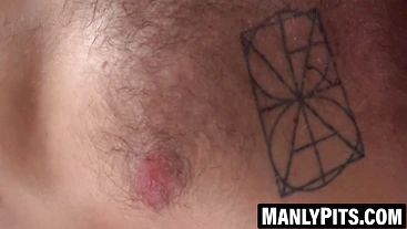 Hairy Twisted Raffy wild solo ends in heavy ejaculation