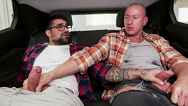 Two guys masturbate before going on a camping trip, with dudes only!