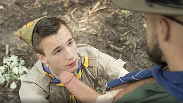 OPEN YOUR MOUTH, BOY! Scout boy Zac Steele has gay sex with Adam Snow!