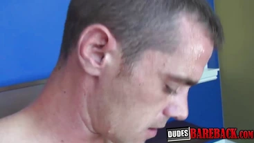 Sexy bottom Tyler Anderson gets his ass ruined with Brett Bradleys rod