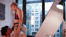 FTM Jaq Quicksilver Wrecks Tight Hole With Big Strap On